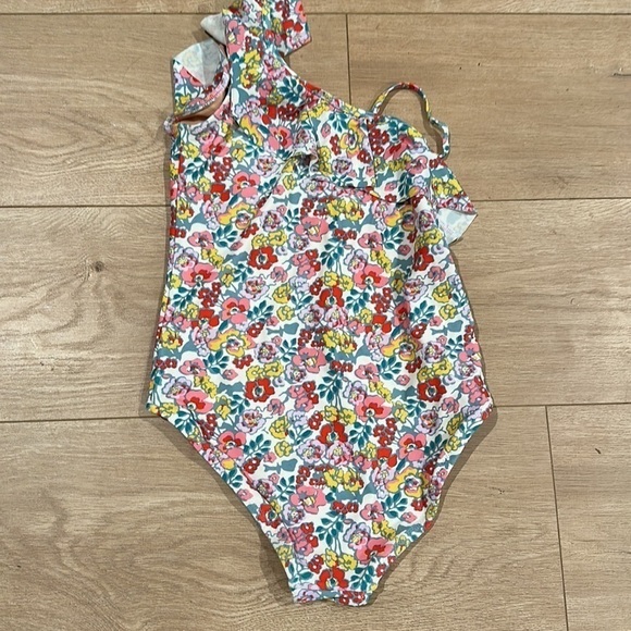 Crewcuts Floral One Piece Swimsuit ruffled 12 Girls - Picture 7 of 7